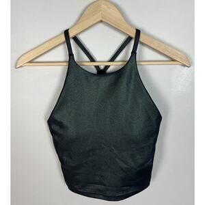 Old Navy Light Support PowerSoft Longline Sports Bra Irredescent Green Size XS